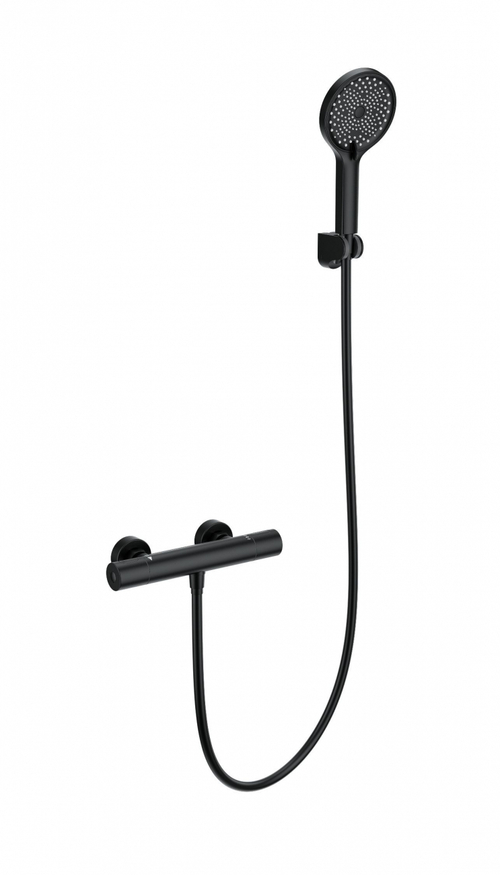 Смеситель для душа с термостатом WONZON & WOGHAND INN1, Черный матовый (WW-B3013-A-MB)