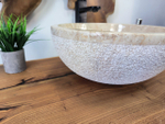 Раковина из мрамора Bowl Cream Dotted BM-65736 40х40х17 из натурального камня