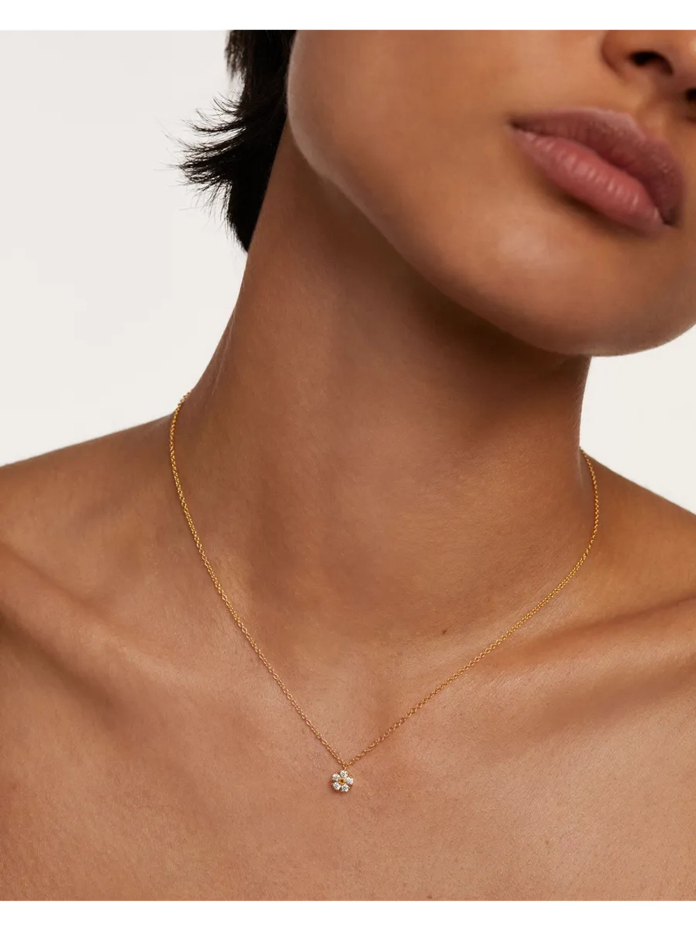 Колье Daisy серебро 925 пробы покрытое золотом