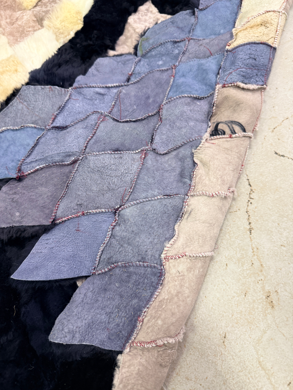 Меховой Коврик прикроватный накидка на кресло из овчины