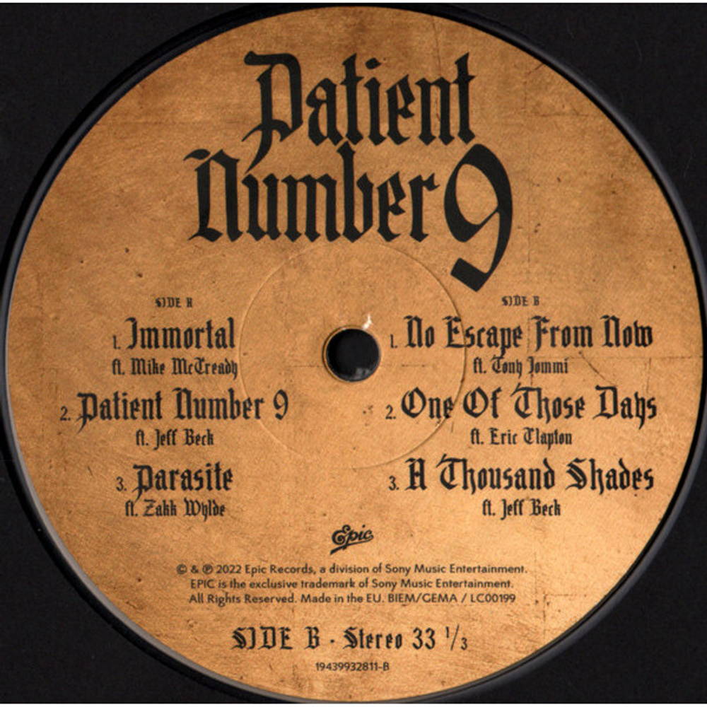 Ozzy Osbourne / Patient Number 9 (Clear Vinyl)(2LP)