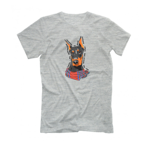 Футболка "Доберман любит тебя больше себя"