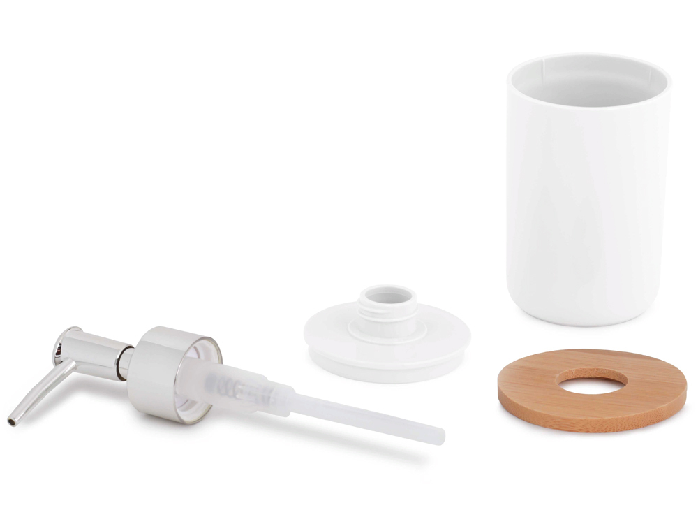 Дозатор для жидкого мыла "Бамбук" (белый)