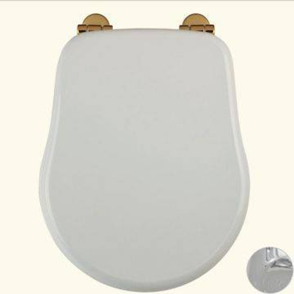 Сиденья для унитаза Migliore Bella ML.BLL-26.111.BI.BR с микролифтом, цвет: белый/бронза