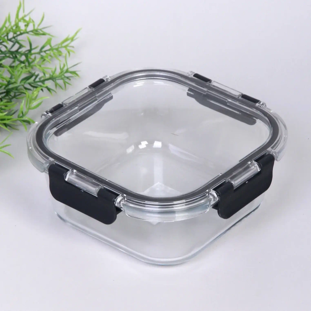 Контейнер стеклянный 800мл «Палермо» герметичный, квадратный