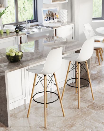 Стул DSW барный белый