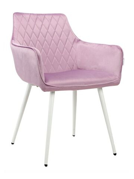 Стул LA ALTA CATALINA велюр сиреневый, каркас белый