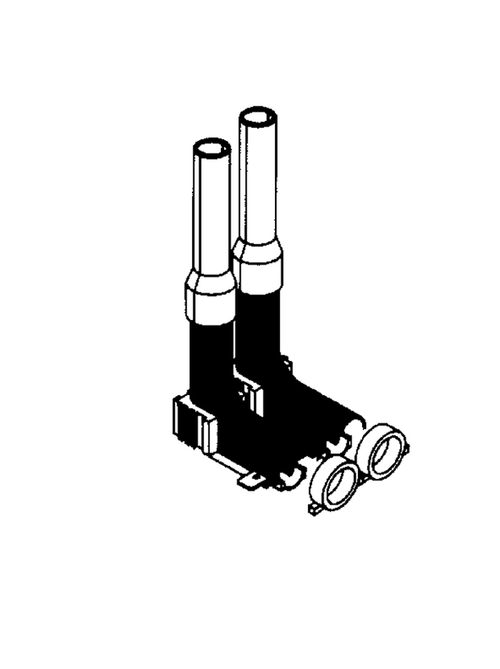 Комплект пластм. отводов для подкл. отоп. прибора с пом. труб Flex/Pink
