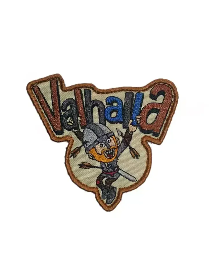 Патч В Вальхаллу викинг (бежевый)