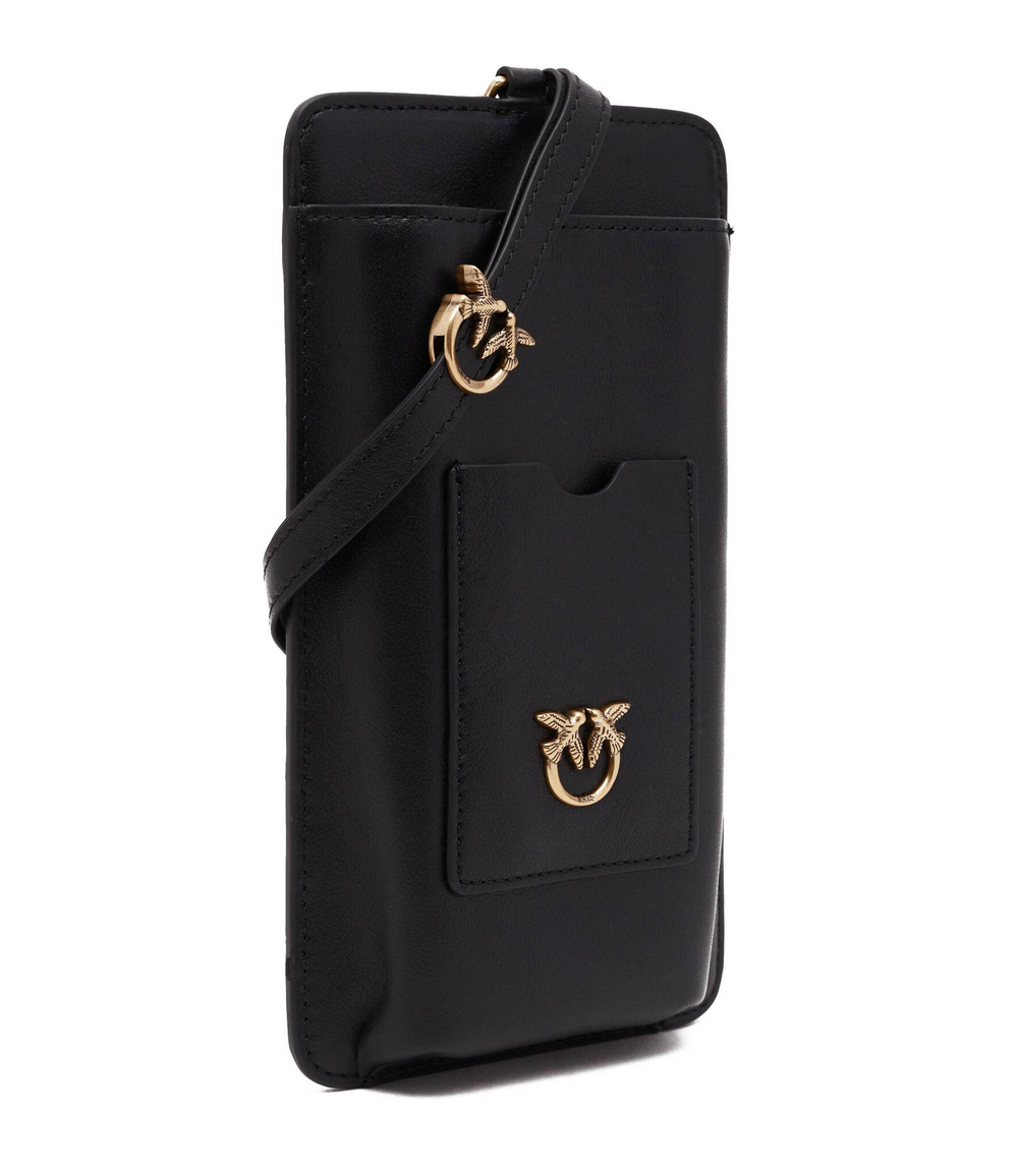 Кожаная сумка для телефона PHONE FOLDER VITELLO MORBIDO Pinko - черный(101773 A0QO)