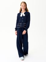 Кардиган для девочки 1165 сине-белый