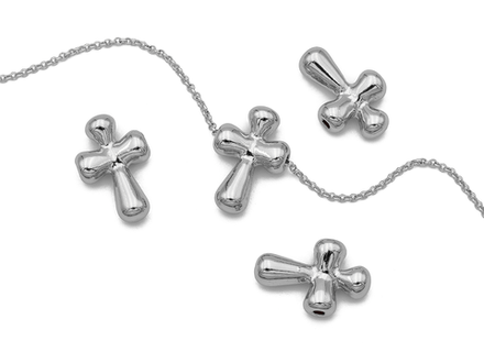 Бусина "Крест", 11,5х17,5мм