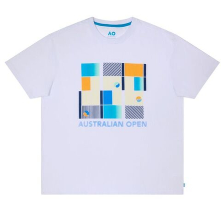 Теннисная футболка Australian Open Tennis Grid - White