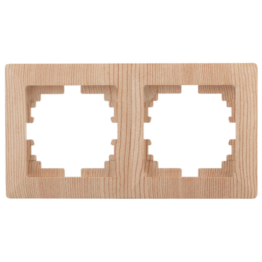 Рамка для розеток и выключателей Intro Solo 4-502-11 на 2 поста, СУ, Solo, сосна