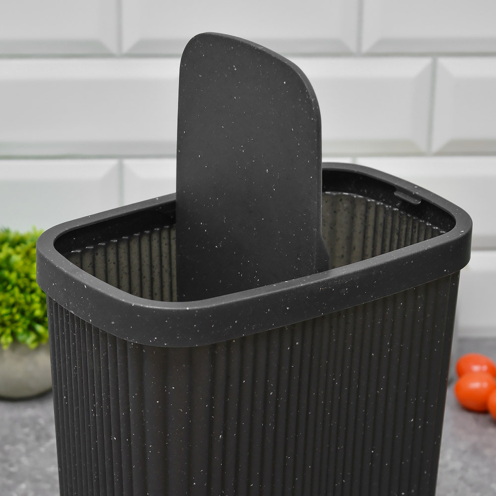 Контейнер для мусора 5,9л "Velvet", черный гранит