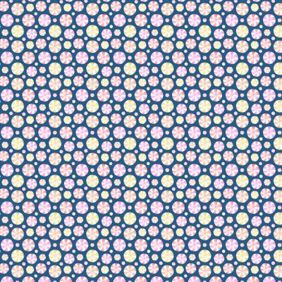 Круглые конфетки - леденцы на синем (горошек)