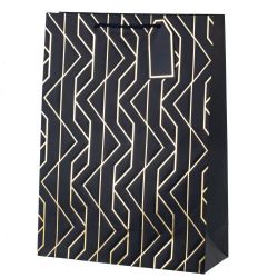 GAEM Пакет подарочный L (бумага 210г/м2, блок 12шт), L31 W12 H42 см, 5в.