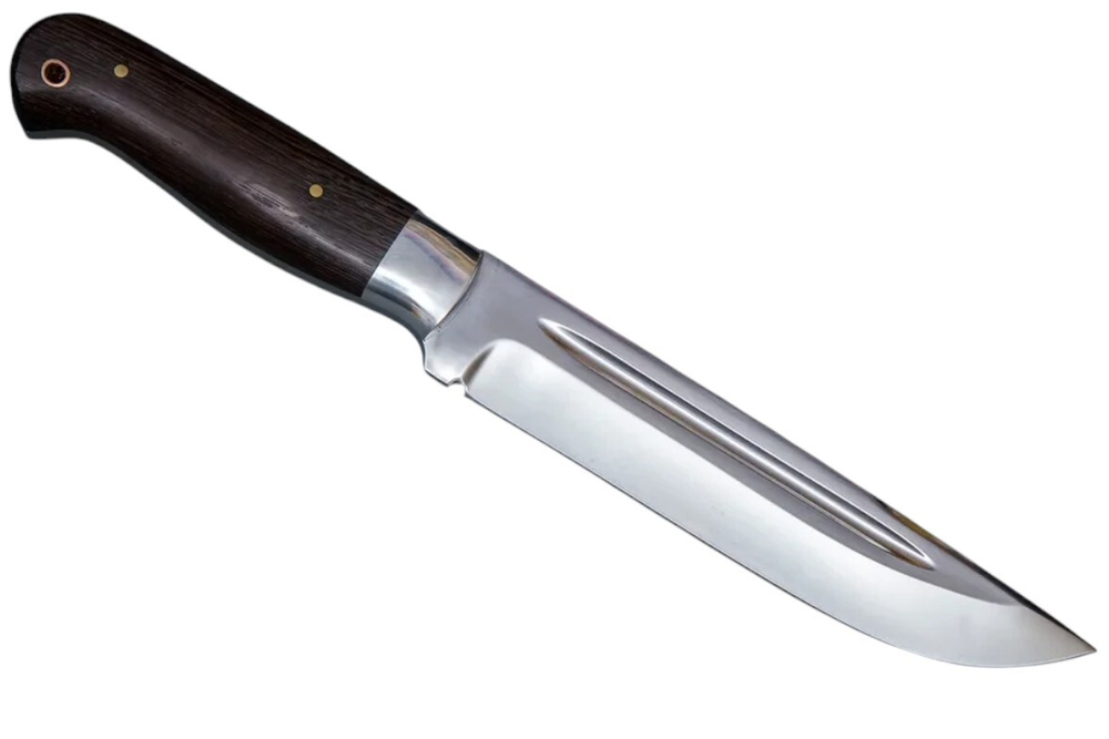 Нож кузница Семина Оборотень кован ст Х12МФ ц,м,дюраль,венге