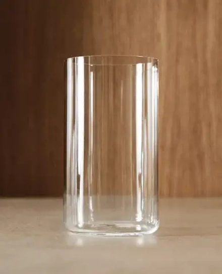 ZARA HOME СТАКАН ИЗ ХРУСТАЛЬНОГО СТЕКЛА ДЛЯ ПРОХЛАДИТЕЛЬНЫХ НАПИТКОВ, ПРОЗРАЧНЫЙ