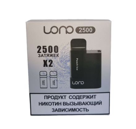 Набор LONO 2500C 650мАч с 2 картриджами Ледяной персик