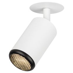 Встраиваемый светильник алюминиевый ЭРА KL106 WH/BK MR16 GU10 белый/черный матовый