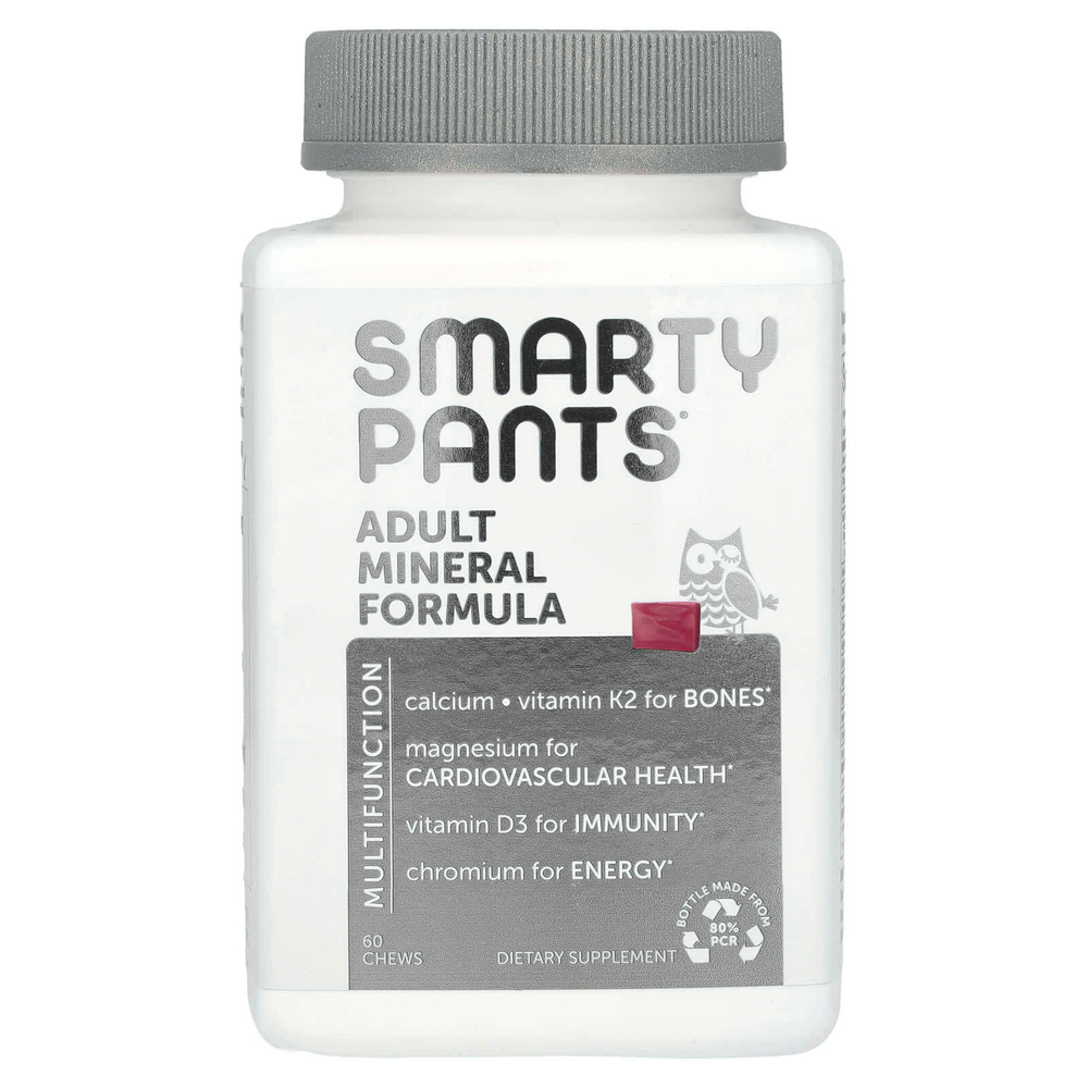 SmartyPants, формула с минералами для взрослых, ягодная смесь, 60 жевательных таблеток