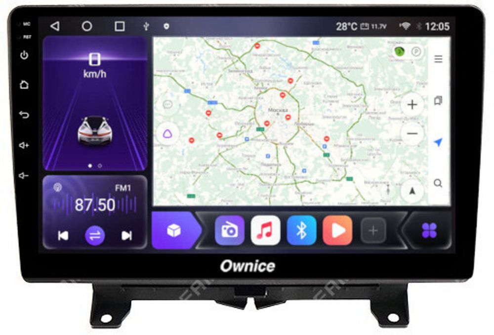 Магнитола для Range Rover Sport 2005-2009 - Carmedia EW-9307 QLed, Android 10/12, ТОП процессор, CarPlay, SIM-слот