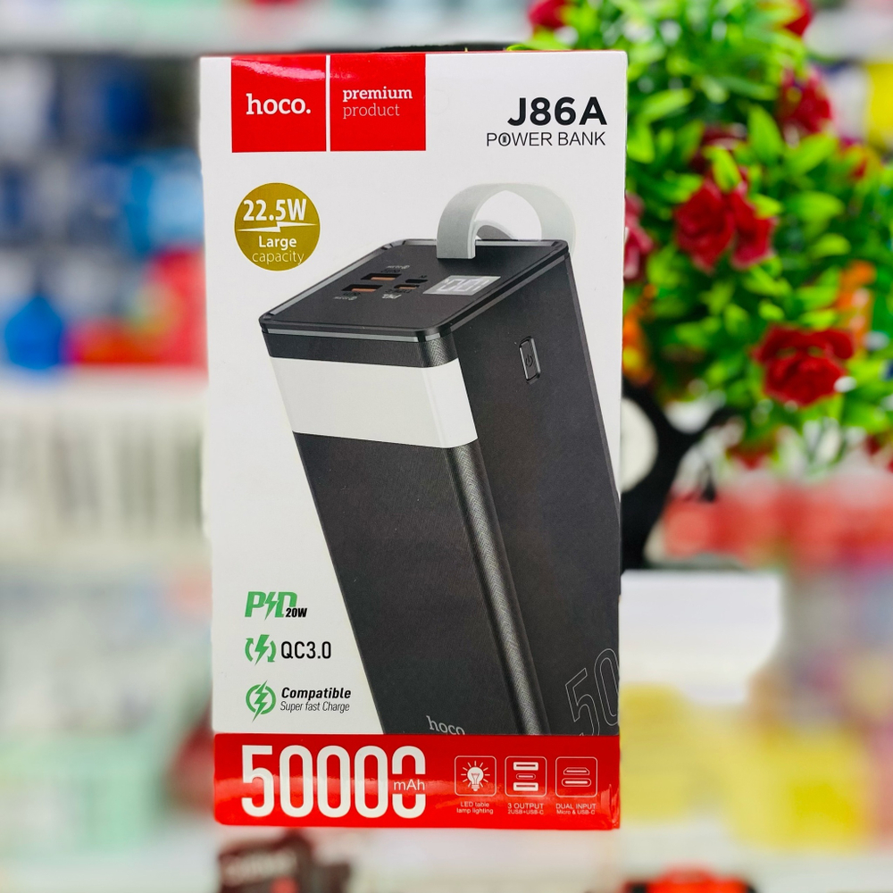 Power Bank 50000mAh, Hoco j86A, черный