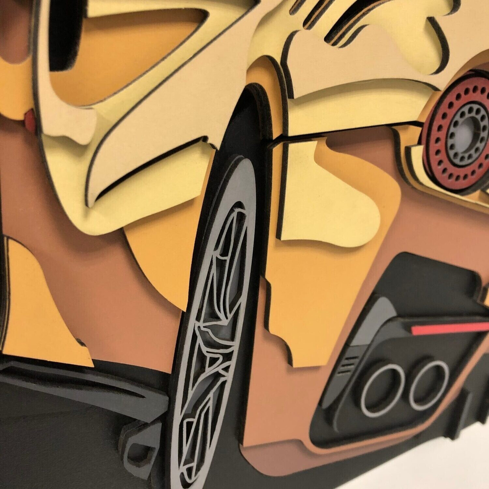 3D картина по номерам машина FERRARI F12 TDF (Феррари), SamCraft, подарочный набор для творчества, многослойное панно