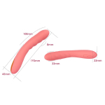 Персиковый интерактивный изогнутый вибратор 19,6см с функцией пенетрации Svakom Ava Neo App-Compatible Thrusting Vibrator SA059B-PP