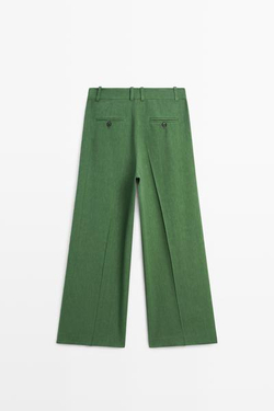 Massimo Dutti Свободные брюки, сине-зеленый