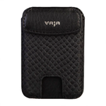 Магнитный кожаный чехол-бумажник Vaja V-Mag Mini Wallet Kobra Картхолдер ручной работы из натуральной кожи со змеиной фактурой и магнитной застёжкой. Вмещает до трёх карт (со временем — до семи)