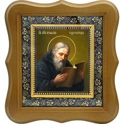 Агафон Печерский Преподобный. Икона на холсте.