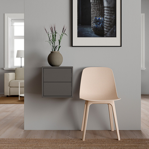 Настенный шкаф с ящиками IKEA EKET (ЭКЕТ), Темно-серый, 35x35x35 см