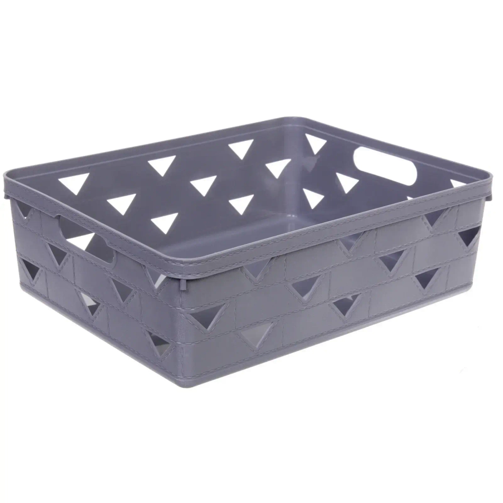 Корзинка для хранения «ЭНИГАРТ», цвет пыльно серый, 33*25.6*11см