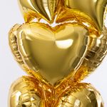 F Шар Сердце 18''/46 см, Золото (БГ-15)