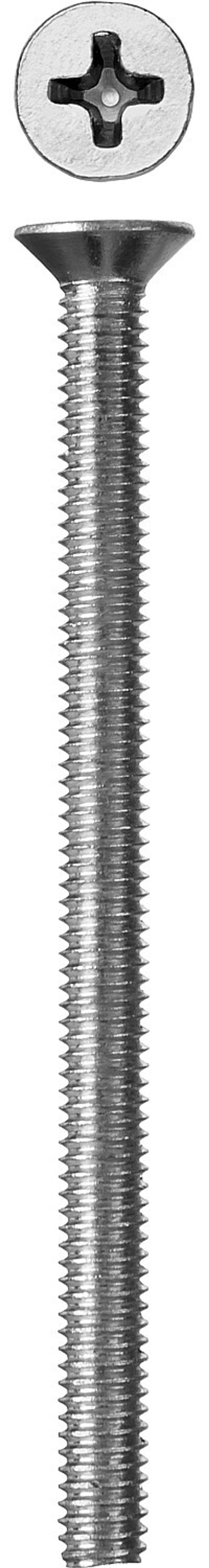 Винт DIN 965, M4 x 55 мм, 5 кг, кл. пр. 4.8, оцинкованный, ЗУБР