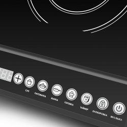 Индукционная настольная плита Ginzzu HCI-213, Black 2 конфорки 2000+2000Вт