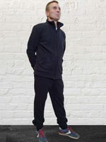 3058 Жакет мужской на замке флис темно-серый (56)