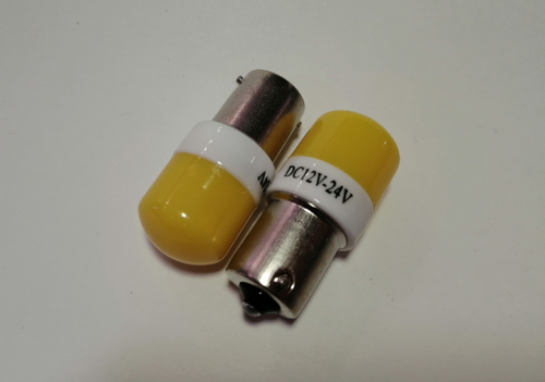 P21W (BA15S) / Светодиодная лампа P21W, желтый, один контакт, 12-24V, (за 1 шт.)