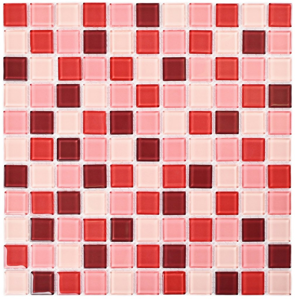 Мозаика стеклянная Plum mix/Сливовый микс (25х25) 300х300х4 мм