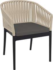 Кресло пластиковое Portofino, черный, бежевый, темно-серый