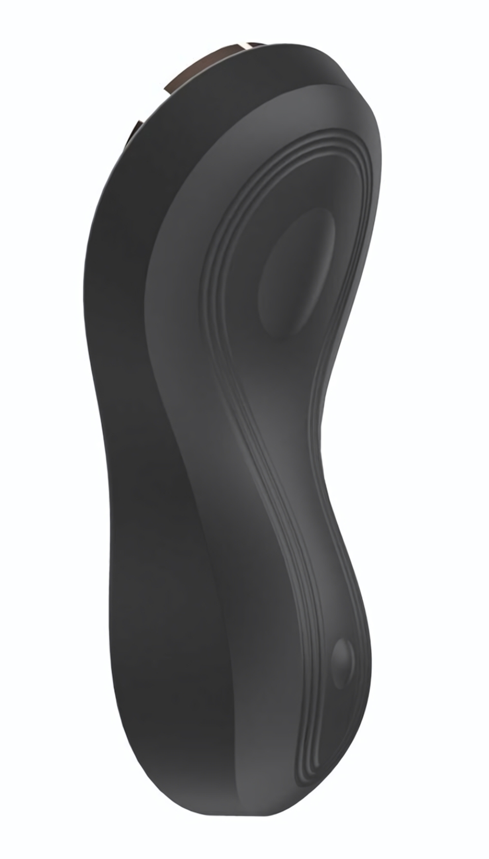 Черная вибровкладка в трусики - 9,3 см. (Цвет: черный)