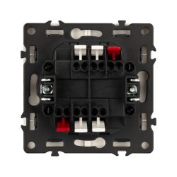 Механизм выключателя двухклавишный проходной SWT-NOBE-MKP2-SFPL-IS (230V, 10A) (Arlight, Никель) 059423