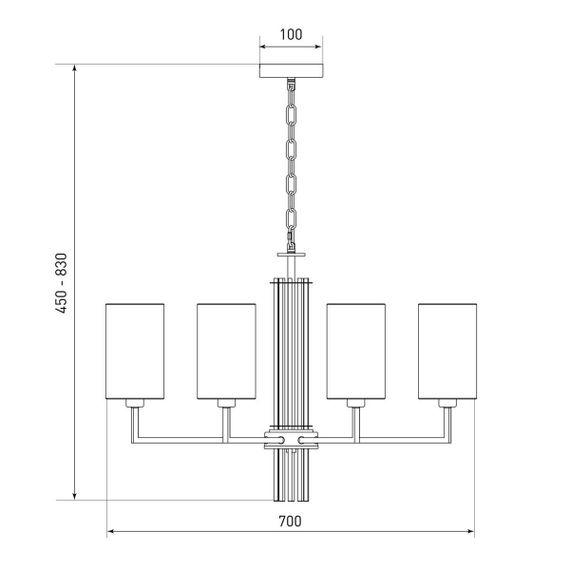 Подвесная люстра Eurosvet Soffio 60134/8 никель