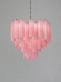 Люстра из стеклянных туб в оттенке rosa opaco