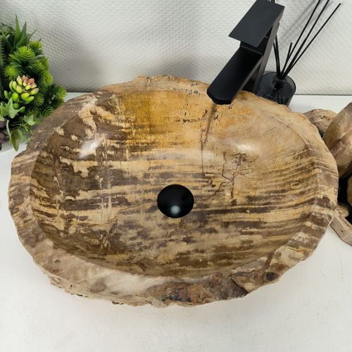 Раковина из окаменелого дерева OD-64433 51*39*15 0175