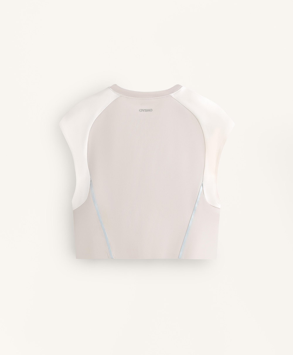 Oysho Топ Compressive светоотражающий, темно-серый