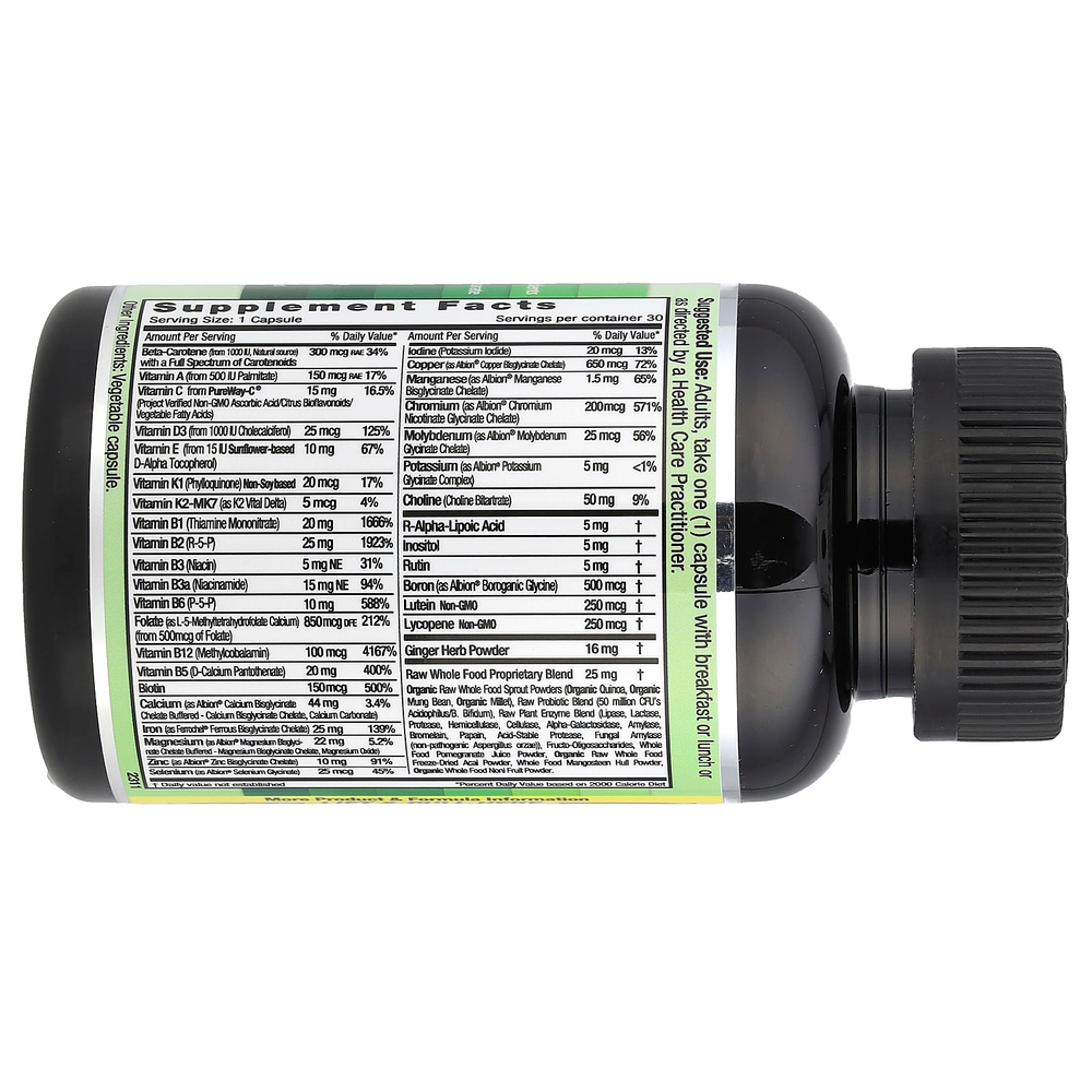 Emerald Laboratories, Коэнзимированные пренатальные мультивитамины, 1 прием в день, 30 растительных капсул