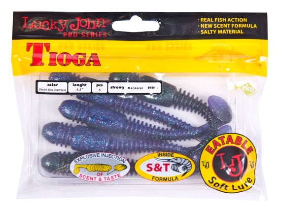 Виброхвосты съедобные LJ Pro Series TIOGA 4.5in (11,4 см), цв. T52, 5 шт.